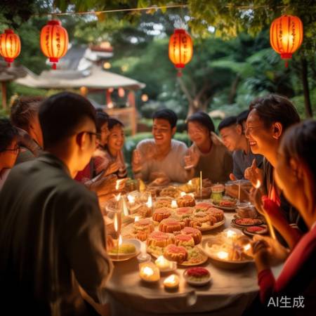 中秋宴席幸福满溢